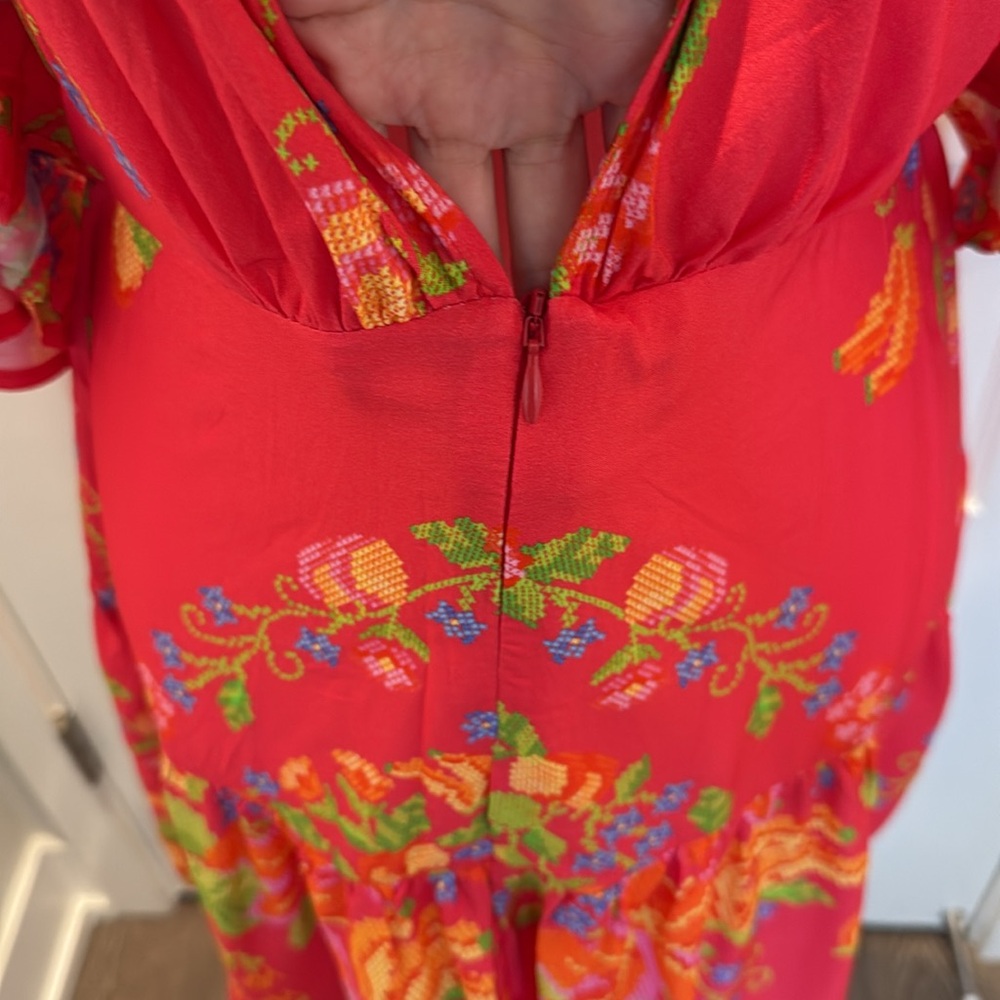 FARM Rio Vibrant Floral Dress in Red and Yellow - Picture 9 of 12